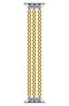The Posh Tech Nova Stainless Steel Beaded Band For Apple Watch