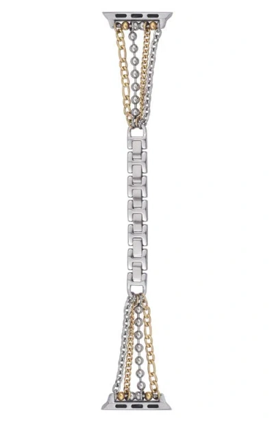 The Posh Tech Olivia Apple Watch® Bracelet Watchband In Silver/gold