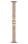 The Posh Tech Rainey Skinny Stainless Steel Apple Watch® Watchband In Gold