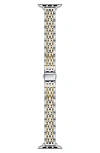 The Posh Tech Rainey Skinny Stainless Steel Apple Watch® Watchband In Metallic