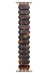 The Posh Tech Reese Resin Elastic Apple Watch® Watchband In Chocolate