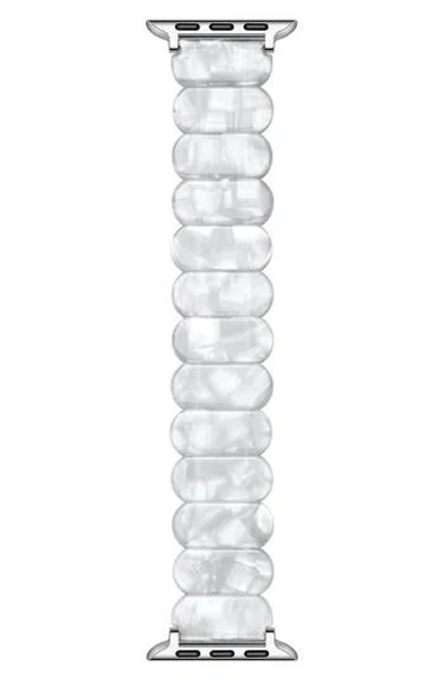 The Posh Tech Reese Resin Elastic Apple Watch® Watchband In White