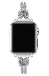 The Posh Tech Serena Pavé Crystal Apple Watch® Watchband In Silver