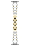 The Posh Tech Sheridan Faux Pearl Apple Watch® Watchband In Gold
