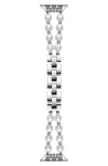The Posh Tech Sheridan Faux Pearl Apple Watch® Watchband In Silver