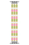 The Posh Tech Slim Beaded Bracelet Apple Watch® Watchband In Pink
