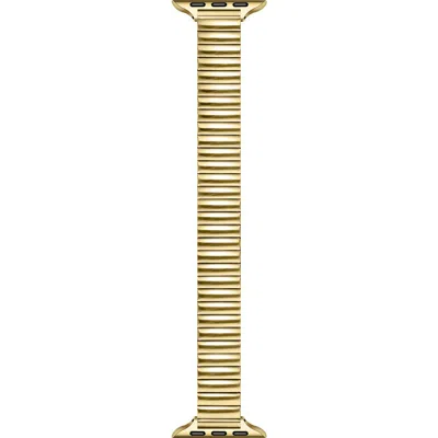 The Posh Tech Slink Skinny Elastic Stainless Steel Apple Watch® Watchband In Gold