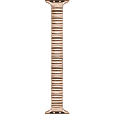 The Posh Tech Slink Skinny Elastic Stainless Steel Apple Watch® Watchband In Rose Gold
