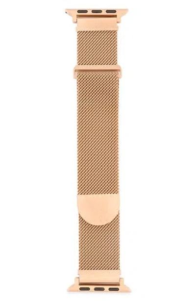 The Posh Tech Stainless Steel Apple Watch® Bracelet Watch Band In Rose Gold