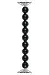 The Posh Tech Violet Pearl Apple Watch® Bracelet Watchband In Black
