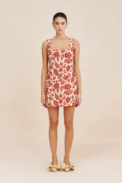 The Posse Alice Mini Dress In Scarlet Bloom