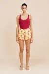 The Posse Axel Scoop Singlet In Dragonfruit