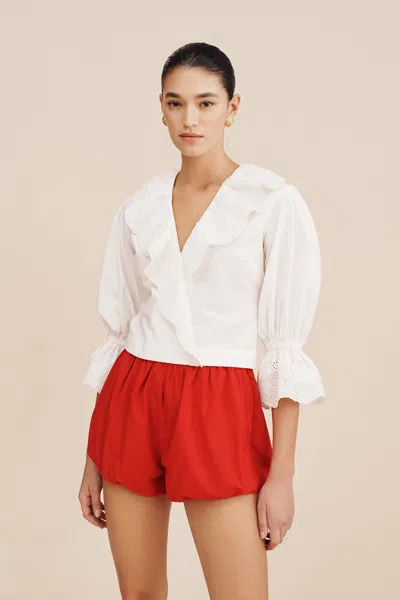 The Posse Beryl Blouse In Vintage White