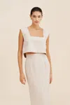 The Posse Caleb Crop Top In Natural