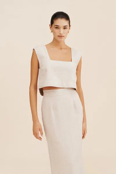 The Posse Caleb Crop Top In Natural