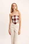 The Posse Callie Tie Top In Brown