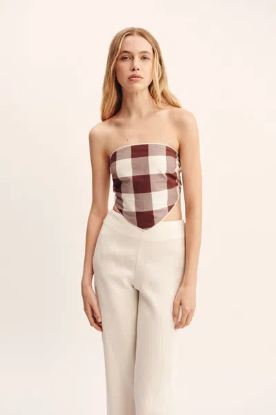 Posse Callie Tie Top In Brown