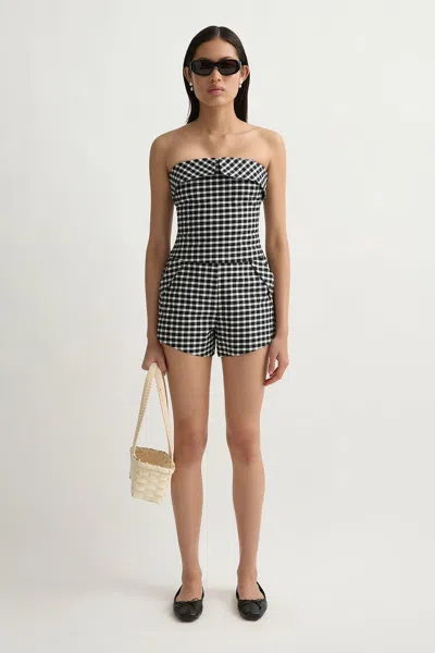 The Posse Chiara Strapless Top In Black