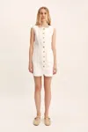 The Posse Emma Button Down Dress In Ivory