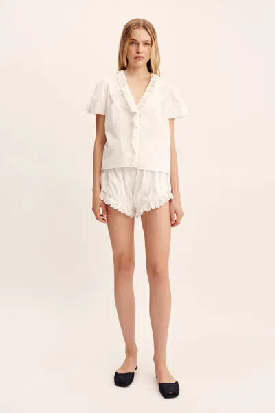 The Posse Ezra Blouse In White