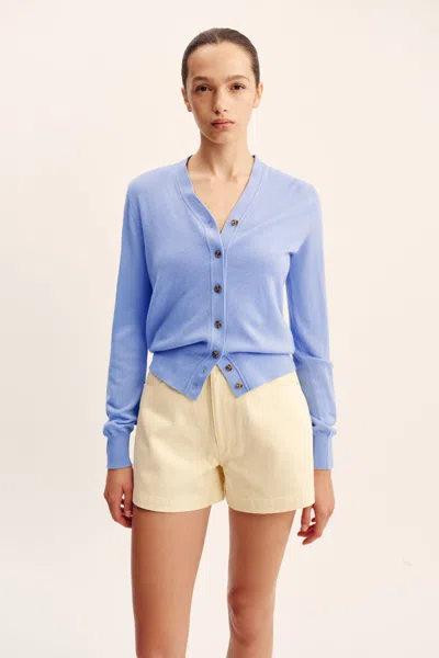 The Posse Finley Cardigan In Blue