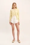 The Posse Finn Cardigan In Yellow