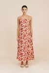 The Posse Lori Dress In Scarlet Bloom
