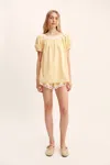 The Posse Marilyn Blouse In Yellow