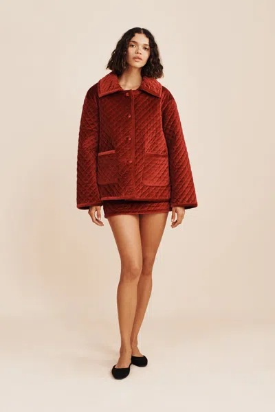 The Posse Marley Jacket In Red Velvet