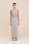 The Posse Mira Bandeau In Blue Gingham