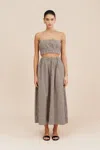 The Posse Mira Bandeau In Gingham