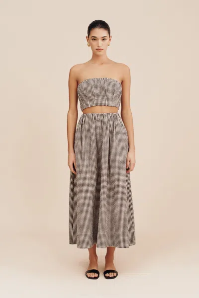 The Posse Mira Bandeau In Gingham
