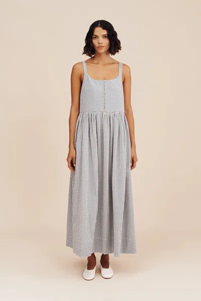 The Posse Mira Dress In Blue Gingham