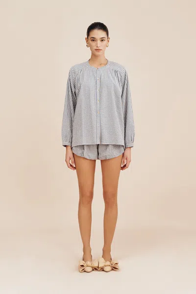 The Posse Mira Shirt In Blue Gingham