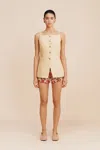 The Posse Nancy Gilet In Dusty Citron