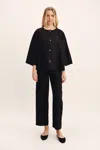 Posse Olivia Flare Linen Button-up Top