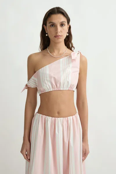 Posse Rosie Tie Top In Pink