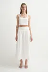 The Posse Rue Top In White