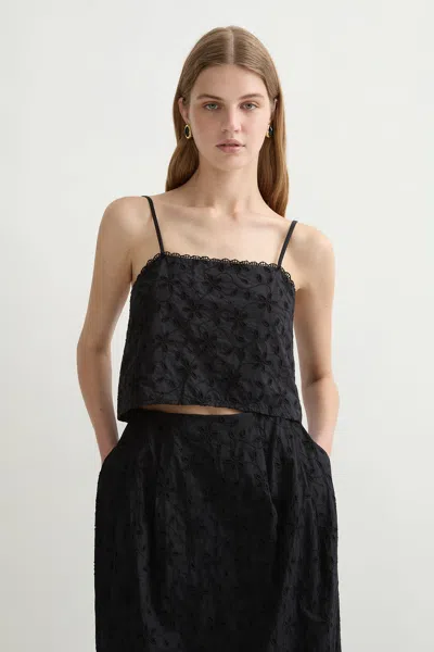 The Posse Salma Top In Black