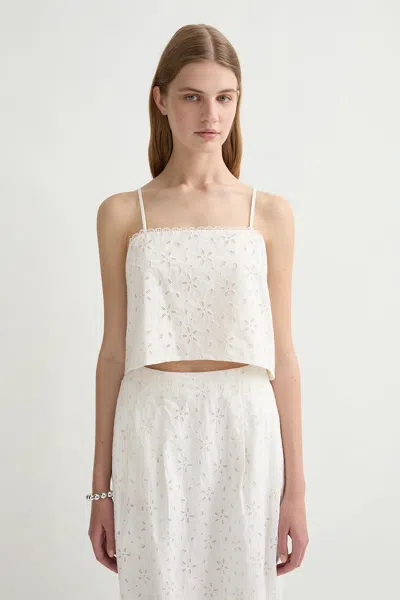 The Posse Salma Top In White