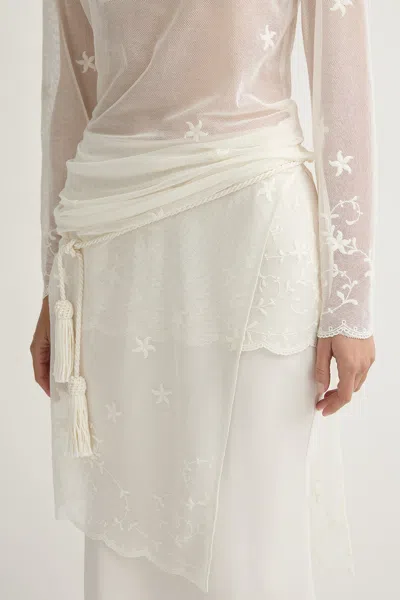 The Posse Tassel Belt In White