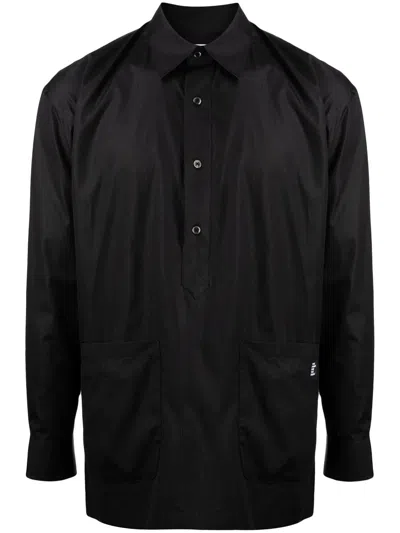 The Power For The People Logo-patch Detail Shirt In Black