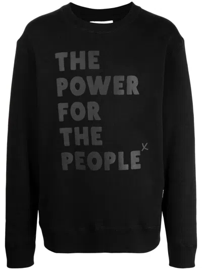 THE POWER FOR THE PEOPLE LOGO-PRINT DETAIL SWEATSHIRT