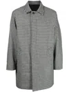 The Power For The People Wool Dogtooth Pattern Coat In Black/white