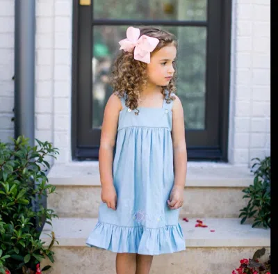 The Proper Peony Kids' Finley Fish Dress In Blue
