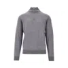 The Pull Erino Wool Half-zip Sweater In Gray