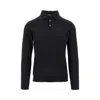 The Pull L And Silk Polo Sweater In Black