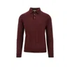 The Pull L And Silk Polo Sweater In Red