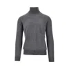 The Pull Silk And Wool Blend Knitted Turtleneck In Gray
