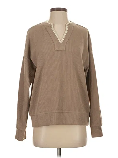 Pre-owned The Pulse Boutique Pullover Sweater In Brown